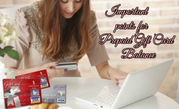 important points of Prepaid Gift Card Balance
